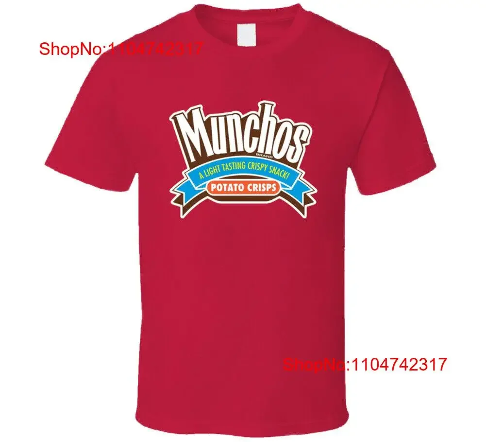 Munchos Potato Chips Snack Junk Food Fan T Shirt vintage Washed Stylish Stretched Casual Versatile Soft Unisex Comfortable