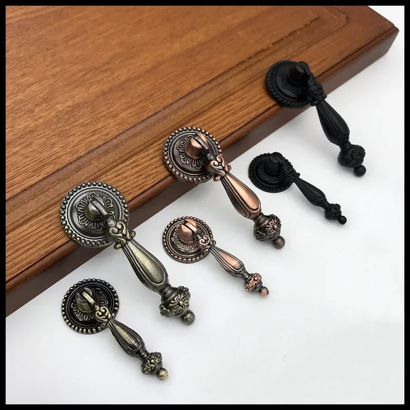 1Pcs Antique pendant Cabinet Knobs and Handles Wardrobe Door Pulls Dresser Drawer Handles Kitchen Cupboard Handle