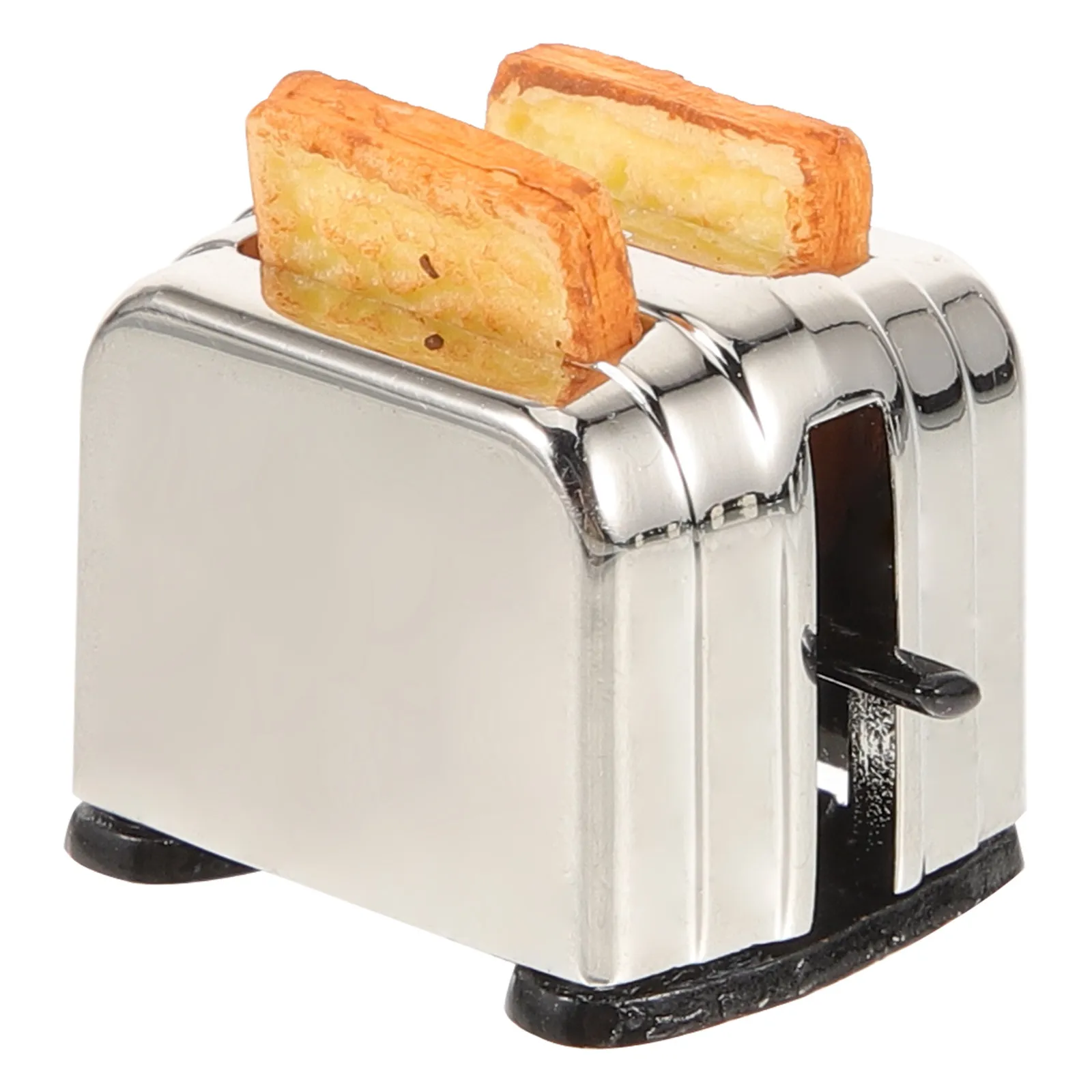 Mini Toaster For Kids Pretend Play Kitchen Christmas Stocking Stuffers Miniature Bread Maker Simulation Appliance