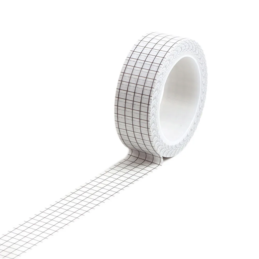 

7 Pcs Washi Tape Decorative Sticker Grid Style for Scrapbooking DIY Masking Paper Crafts Gift Wrapping Albums Packaging