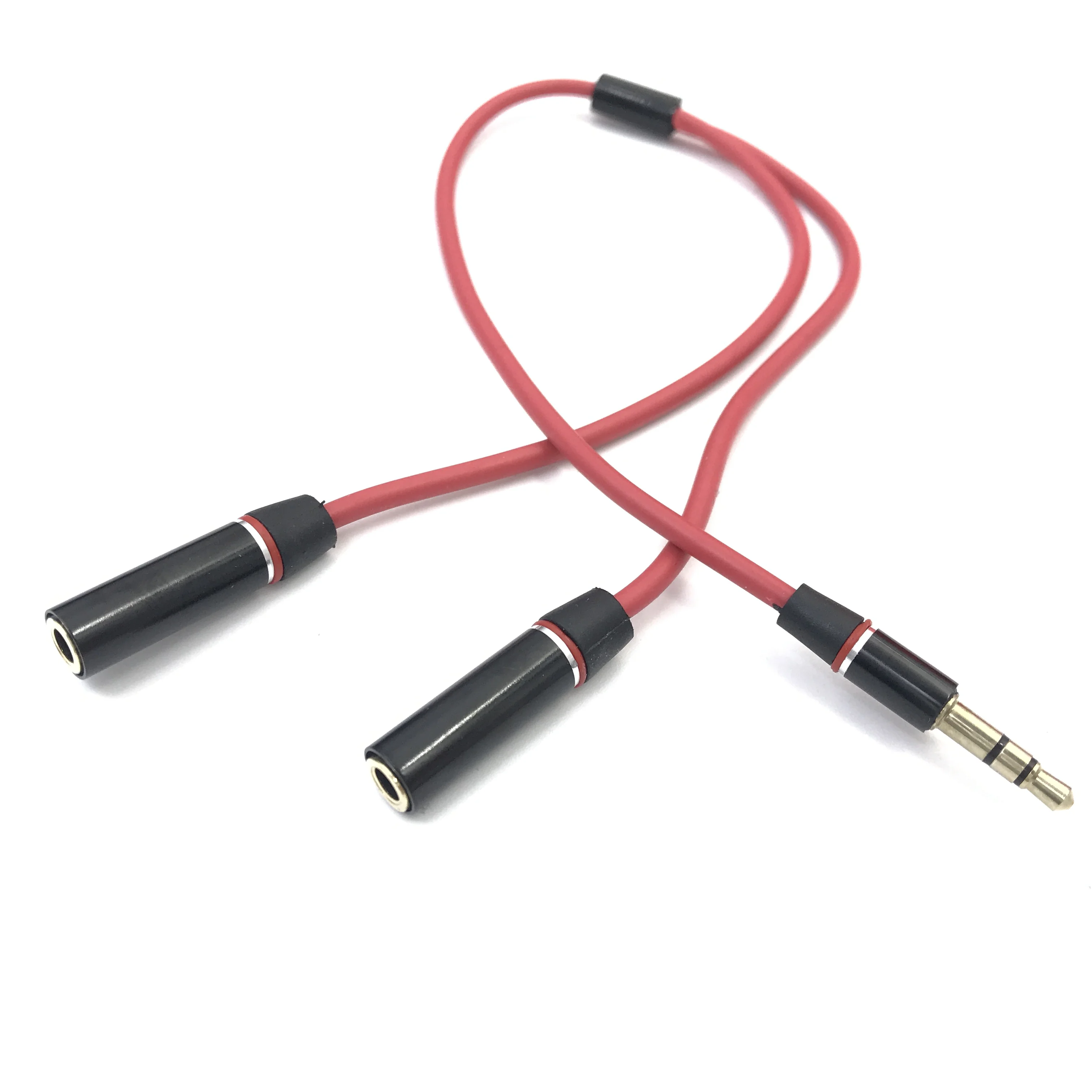 

Hot Splitter Headphones Jack 3.5 Mm Stereo Audio Y-Splitter 2 Female To 1 Male Cable Adapter Microphone Plug For Earphone