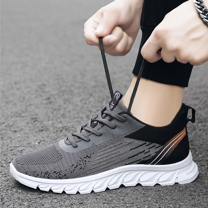 Fashion Men Sneakers Mesh Casual Shoes Lac-up Men Shoes Lightweight Vulcanize Shoes Walking Sneakers Zapatillas Hombre