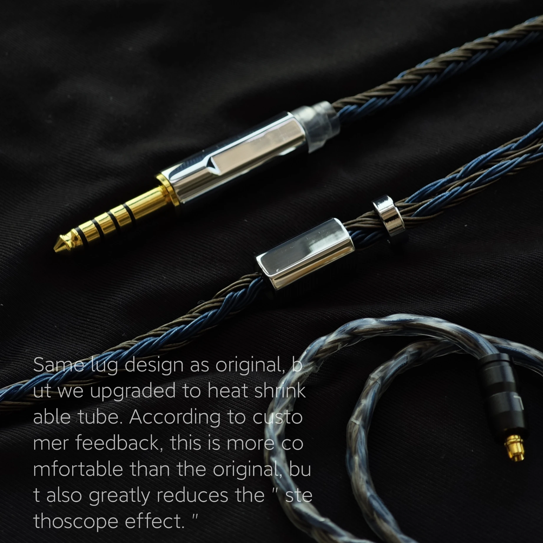 CRV-70 CRV-80 Upgrade cable 4.4mm balance cable 2.5mm 3.5mm with mic OCC Silver Plated Earphones 24 strands