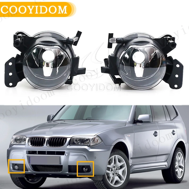 COOYIDOM Car Front Fog Lights For BMW E60 E90 E63 E46 323i 325i 525i  Halogen LED Bulb Fog Lamp Assembly  Housing Lens