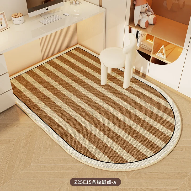 VIKAMA Study Room Carpet, Arched Computer Chair Study Table Dressing Table Mat Easy To Clean And Stain-Resistant Home Decoration