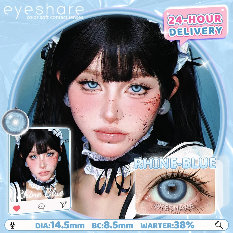 EYESHARE 1 Paar Rote Cosplay-Farbige Kontaktlinsen für Augen Verrücktes Halloween-Make-up Farbige Augenlinsen Anime-Zubehör – Detail 27
