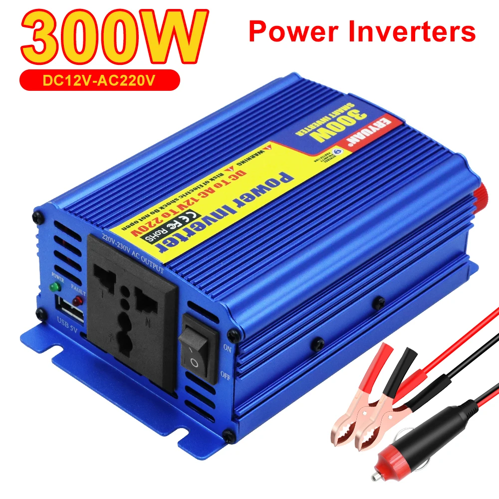 

Auto Power Supply Inverter Battery Converter Multifunctional Multi-scenario Use Car Power Inverter 300W
