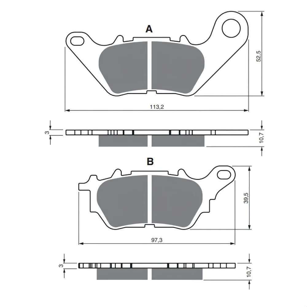 Copper-based Sintered Disc Brake Pads for YAMAHA X-Max 125 ABS 18-20 R Tech Max 19-20 R Max 300 ABS 17-20 R Tech Max 19-20 R