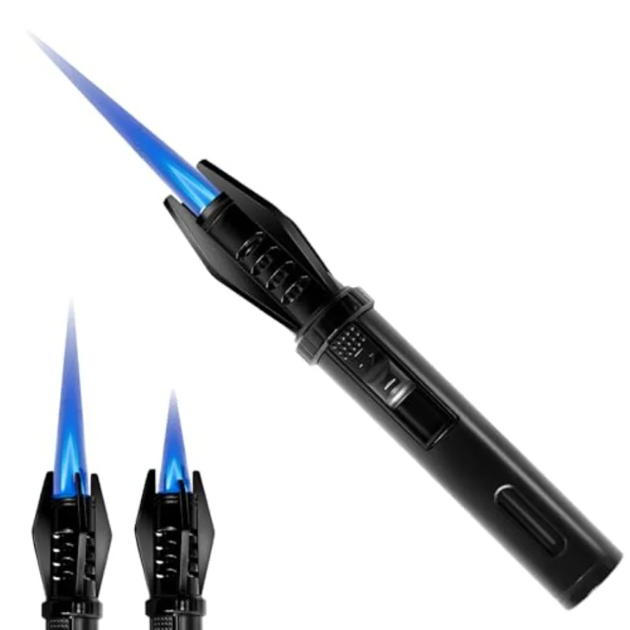 

Portable Small Torch Lighter Handheld with Visual Window for Candles Grill Fireplaces Camping Stocking Stuffers Gifts for Men D