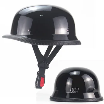 Vintage Motorcycle Cruiser Helmet – Retro Open-Face Half Helmet for Scooter, Motorcycle & German Style Safety 1