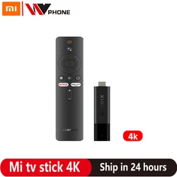 Wersja globalna Xiaomi Smart Mi TV Stick 4K Android 11 BT5.0 Klucz telewizyjny Przenośne multimedialnie strumieniowe Multi Language