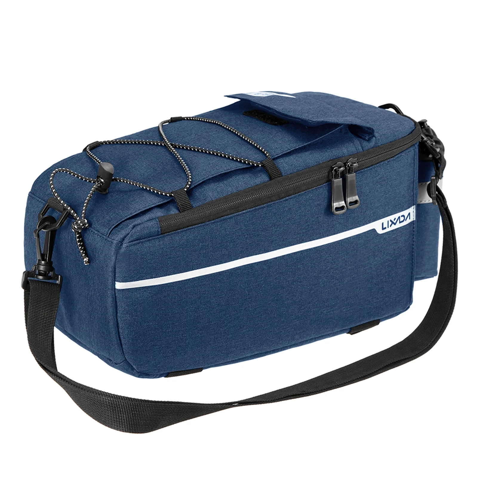 

Lixada Insulated Trunk Cooler Bag Cycle Bicycle Rear Rack Storage Luggage Bag Reflective MTB Bike Pannier Bag Shoulder Bag