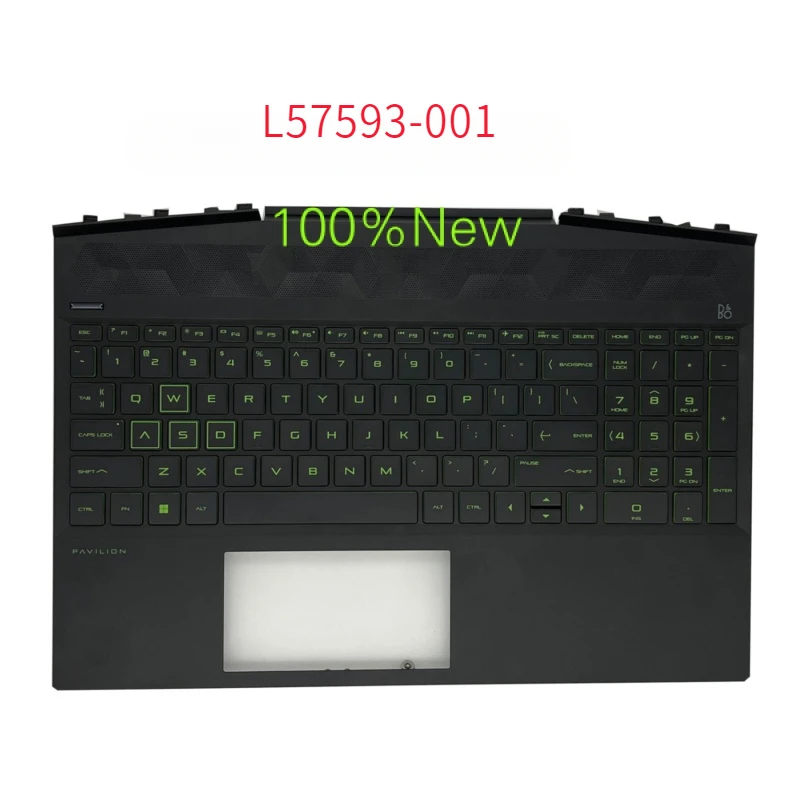 New for HP Pavilion gaming 15-dk 15t-dk backlit keyboard touchpad L57593-001