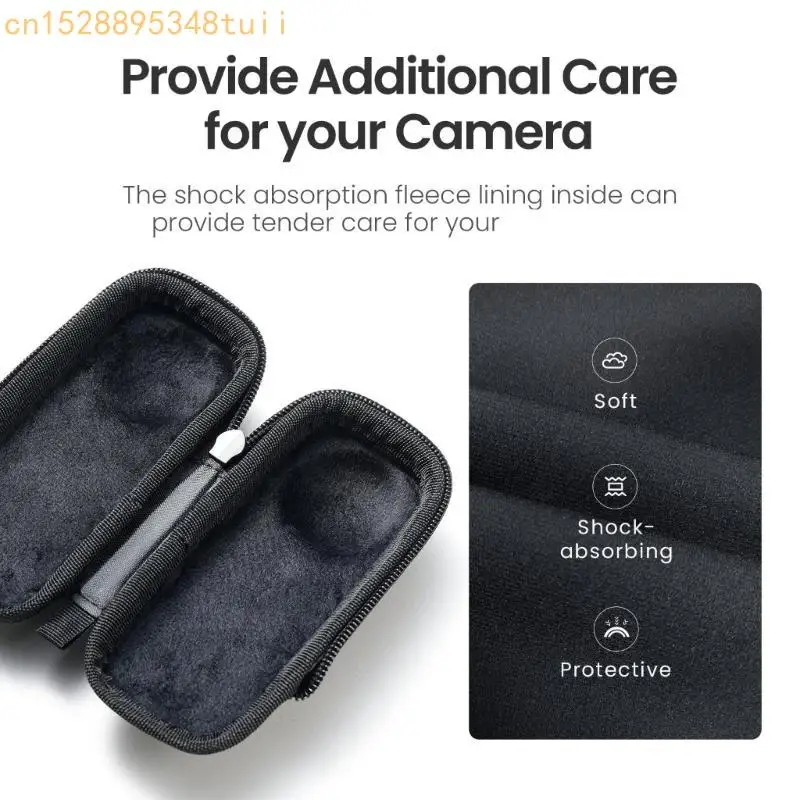 Y4QF Compact -Reisetack -Tragetasche für 360 Actionkamera -Ausrüstung Leichtes EVA -Schalen -Schutzorganisator