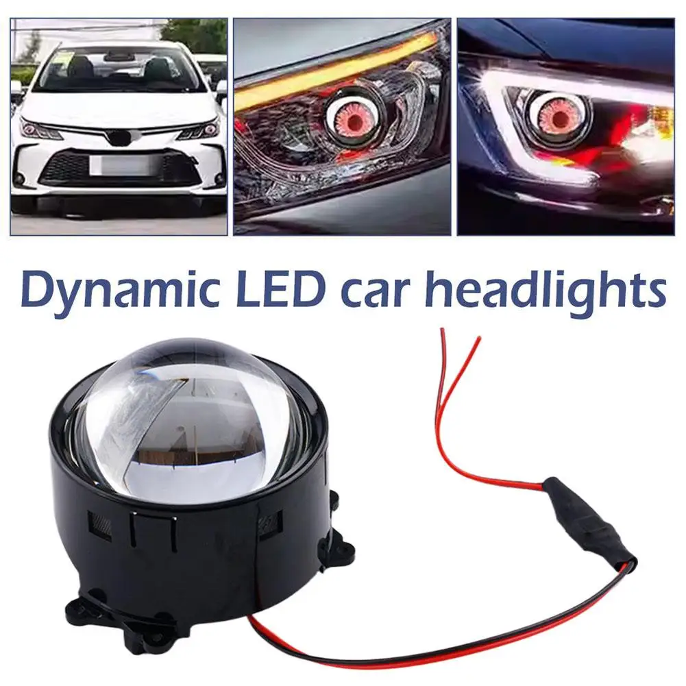 Car Devil Eye Lens Light Auto Dynamic Headlight Demon Retrofit Control 12V Inches High Eye WIFI Automobile Lantern Definiti D8R3
