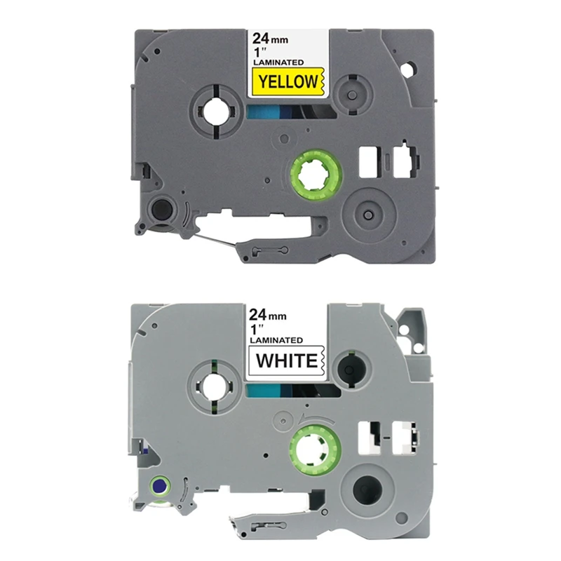 

2 шт. 24 мм TZC лента для этикеток, принтер, лента для этикеток для Brother, PT-E100 PT-E100B PT-E200