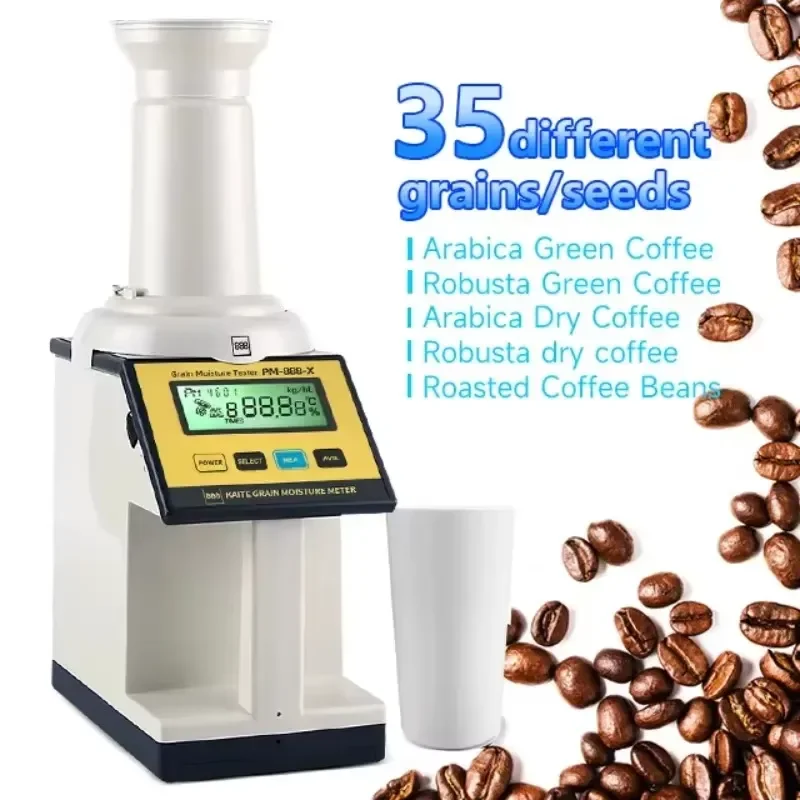 PM-888-X LCD Grain Moisture Meter for Arabica & Robusta Green/Dry Coffee-Laboratory Use