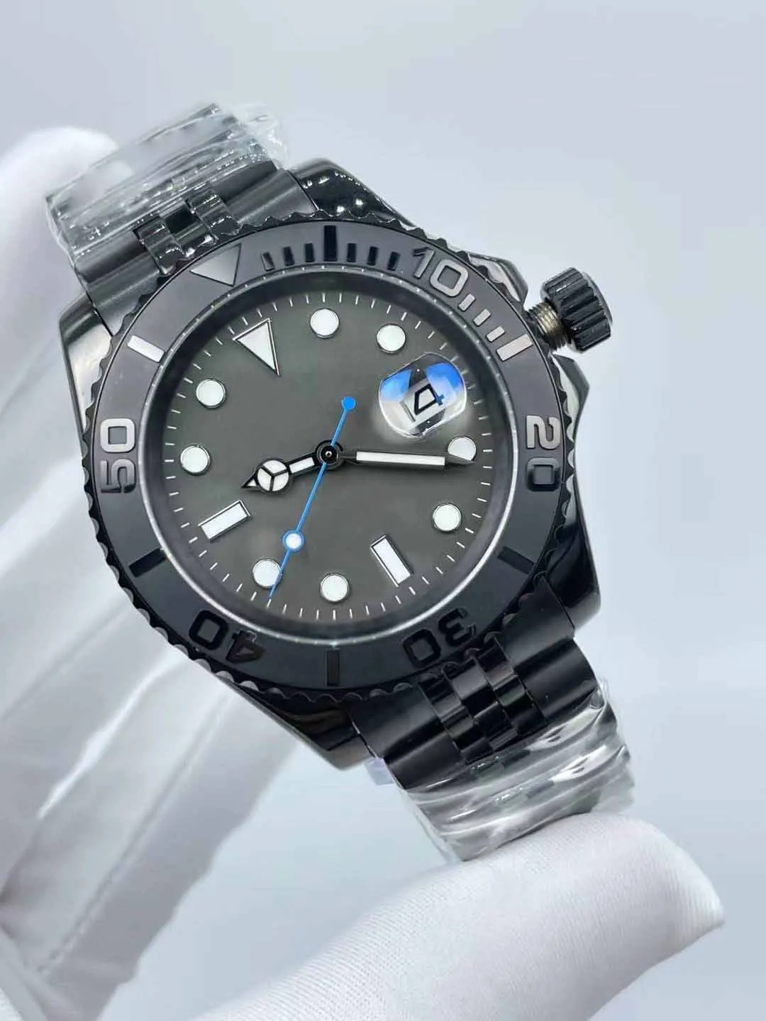 Мужские кварцевые часы с ремешком со складной пряжкой, 40 мм