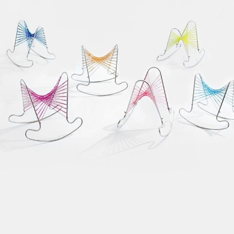 كرسي هزاز للأطفال من الفولاذ المقاوم للصدأ على شكل حصان للكبار بطبقة مزدوجة تحمل تخفيف الضغط حصان طروادة صغير وفتاة