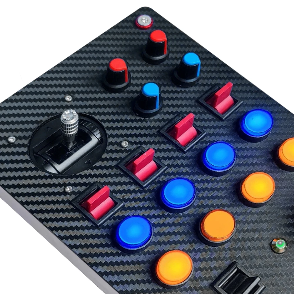 PC Yarış ekipmanı Simülasyon Kontrol Kutusu Denetleyicisi Çok Fonksiyonlu Kontrol Düğmesi Kutusu RGB Thrustmaster Fanatec Tak ve çalıştır