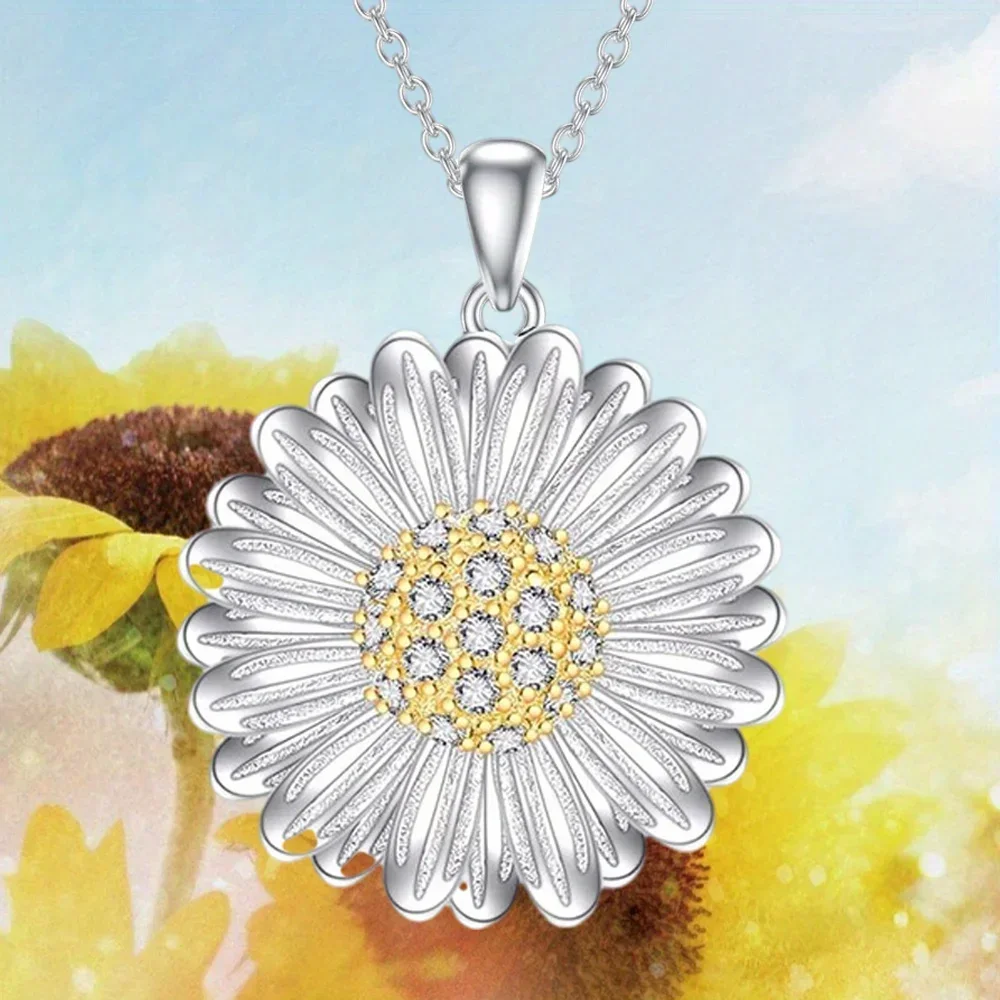 Fashion1pc Fashion and Delicate Daisy Necklace, Versatile and Easy-to-wear, Combine Well with Any OutfitAnniversary Party Gifts,