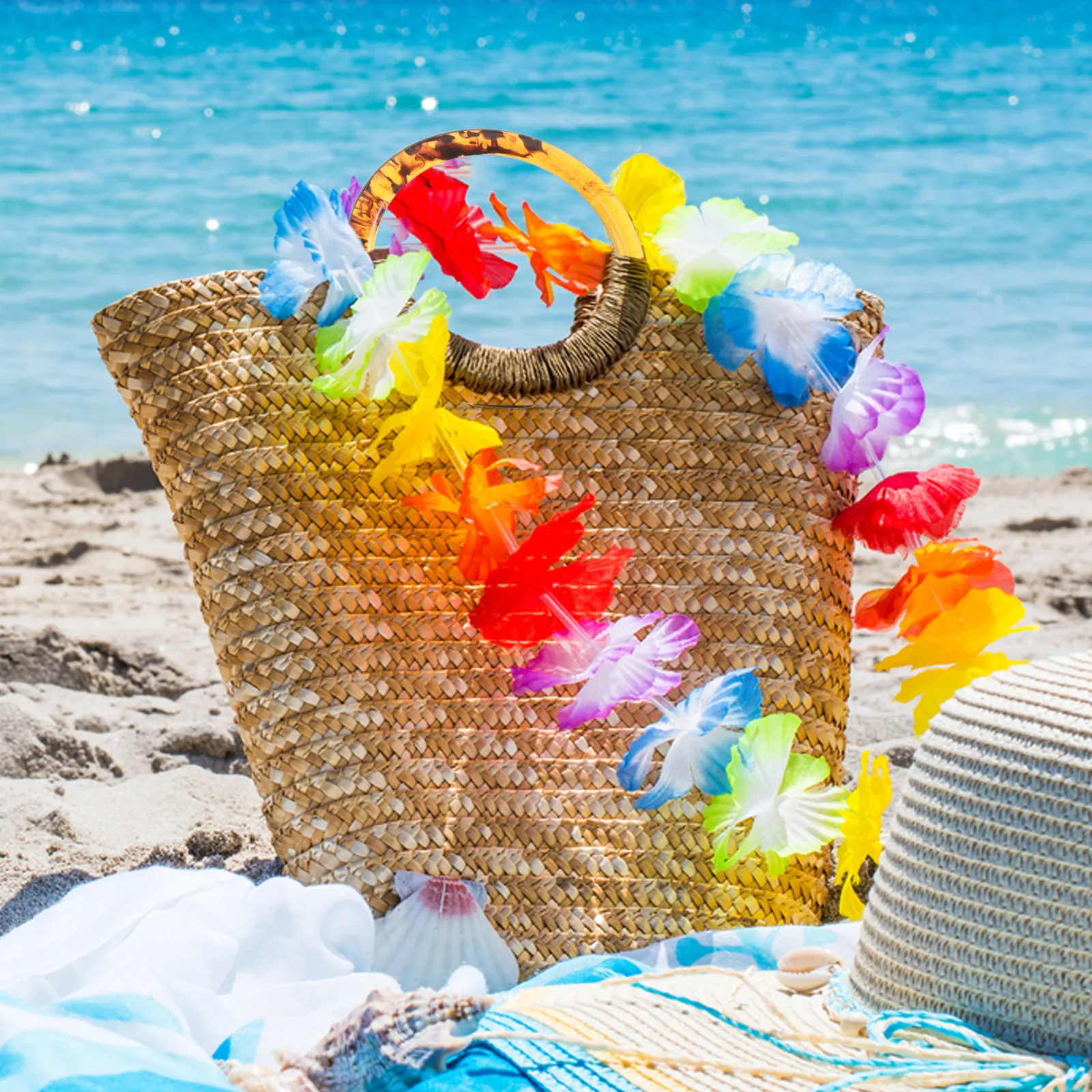 

4Pcs D-Shape Resin Bag Handles for Crochet Purse Making Supplies Tote Clutch Beach Handbag Replacement Grip Hardware