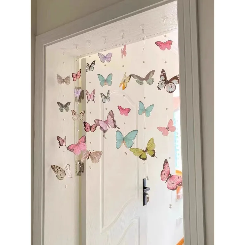 Butterfly Party Decorations Butterflies Banner Hanging for Birthday Party Wall Door Windows Curtain Living Room Bedroom Doorway