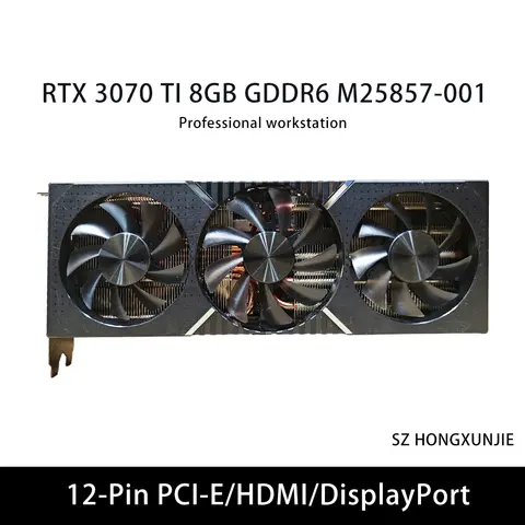 Scheda video NVIDIA GeForce RTX3070 RTX 3070 Ti GDDR6 da 8 GB 400 core. Caratteristiche 6144 nuclei CUDA, base 1500 - 1580 MHz M25857-001