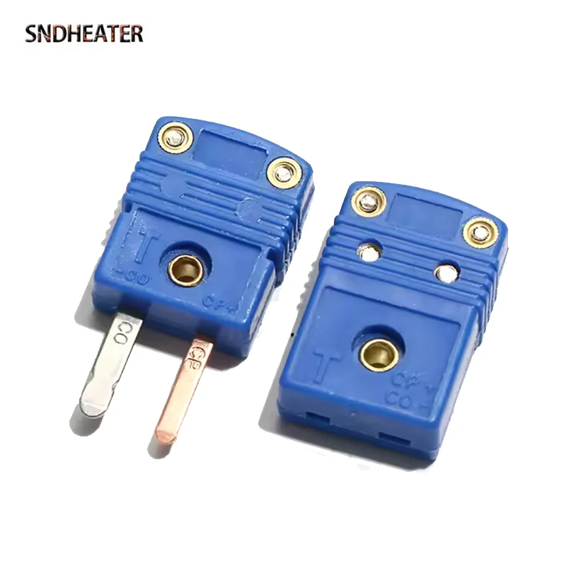 SNDHEATER Тип K/T/J/E/N/C Разъем для термопары Высокотемпературный измерительный женский и мужской мини-разъем Двухконтактный монтаж на панели