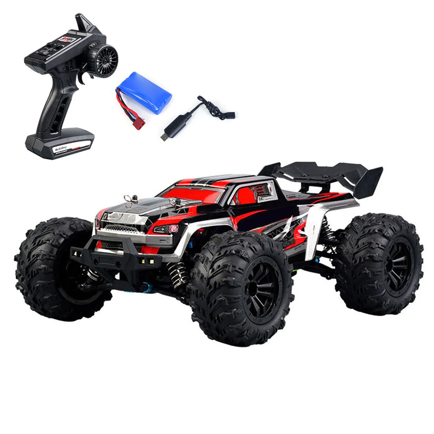 

Plastic 12 Inches 1/16 4X4 Remote Control Off Road Car SCY 16102 RC Monster Truck Metal Drive Shaft Charging Protection Model