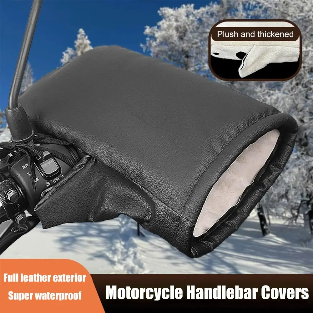 

Motorcycle Handlebar Gloves Muffs Winter Warm Handle Muffs Waterproof Motorbike Gloves Bar Hand Cover Windproof Handle D1j1