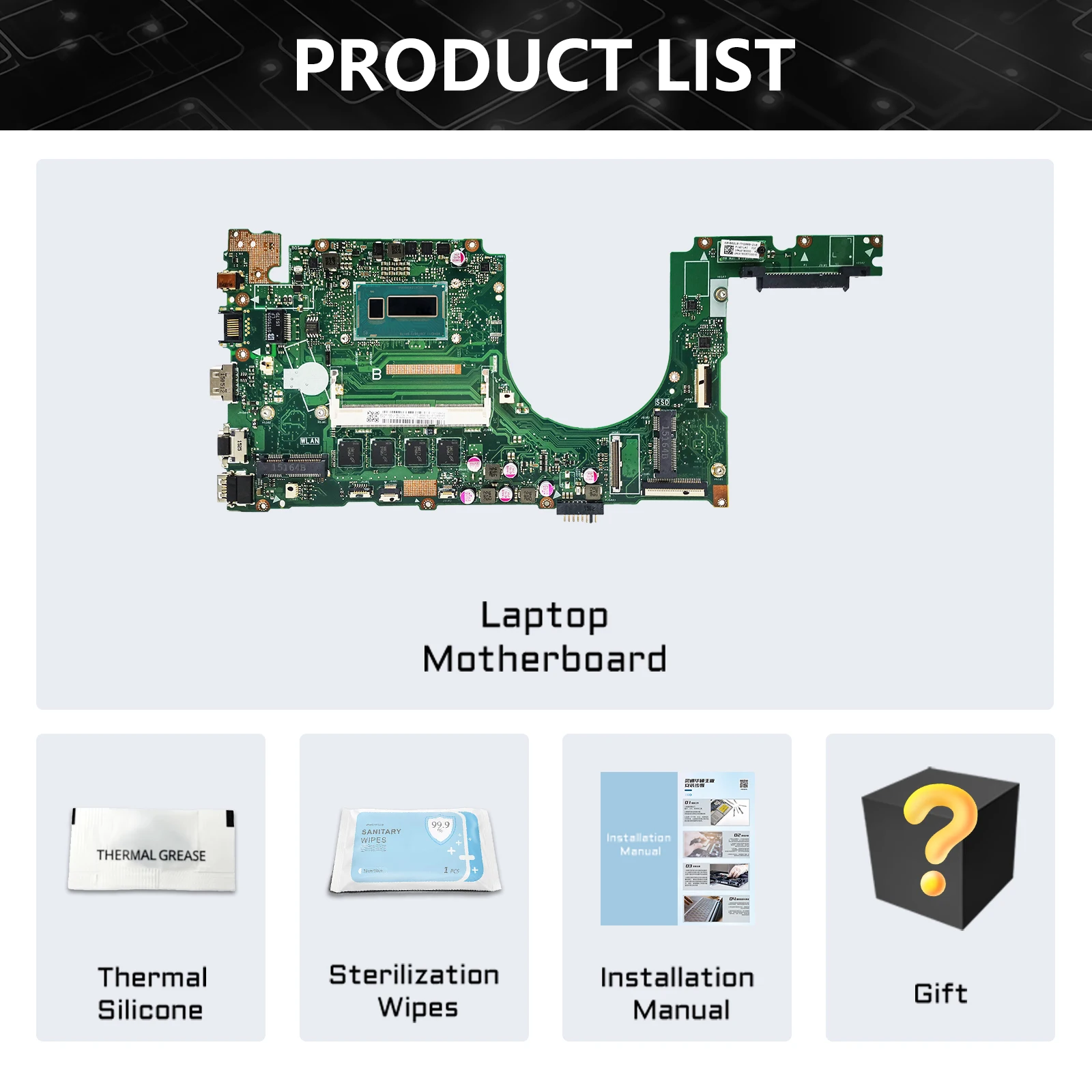 PU401LA Mainboard For ASUS PRO ESSENTIAL PU401L PU401LAC E401LA PRO401LA Laptop Motherboard I3 I5 I7 4th Gen CPU 4G RAM