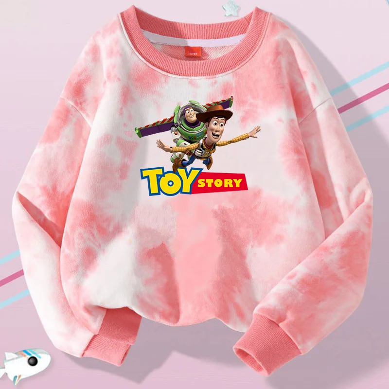 Toy Story Woody Buzz Lightyear Children T-shirt Long-sleeved Tops Clothing Kids Bottoming Shirt Clothes Sweatshirt Blouse