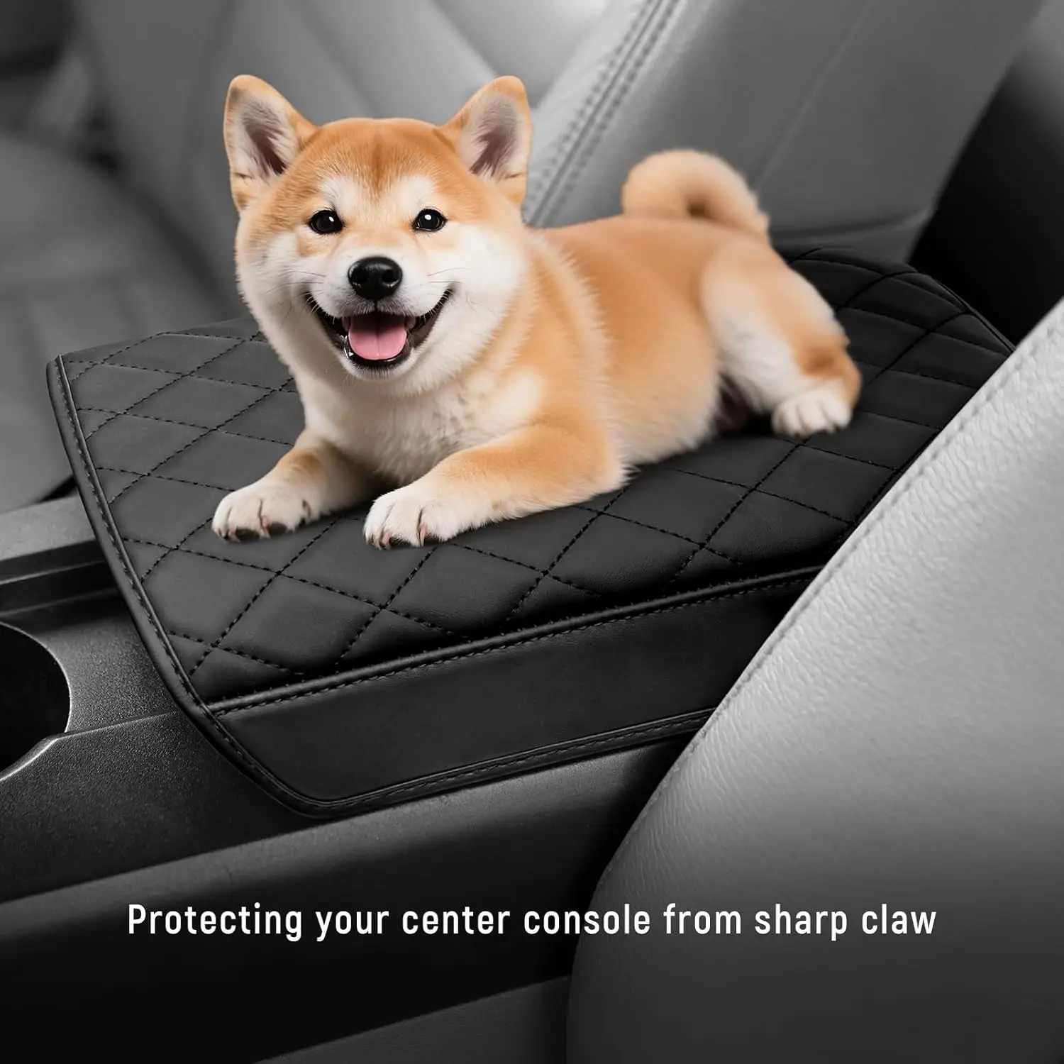 

for Ford Mustang 2005-2009 Accessories Leather Car Armrest Cover Cushion Console Armrest Protective Cover