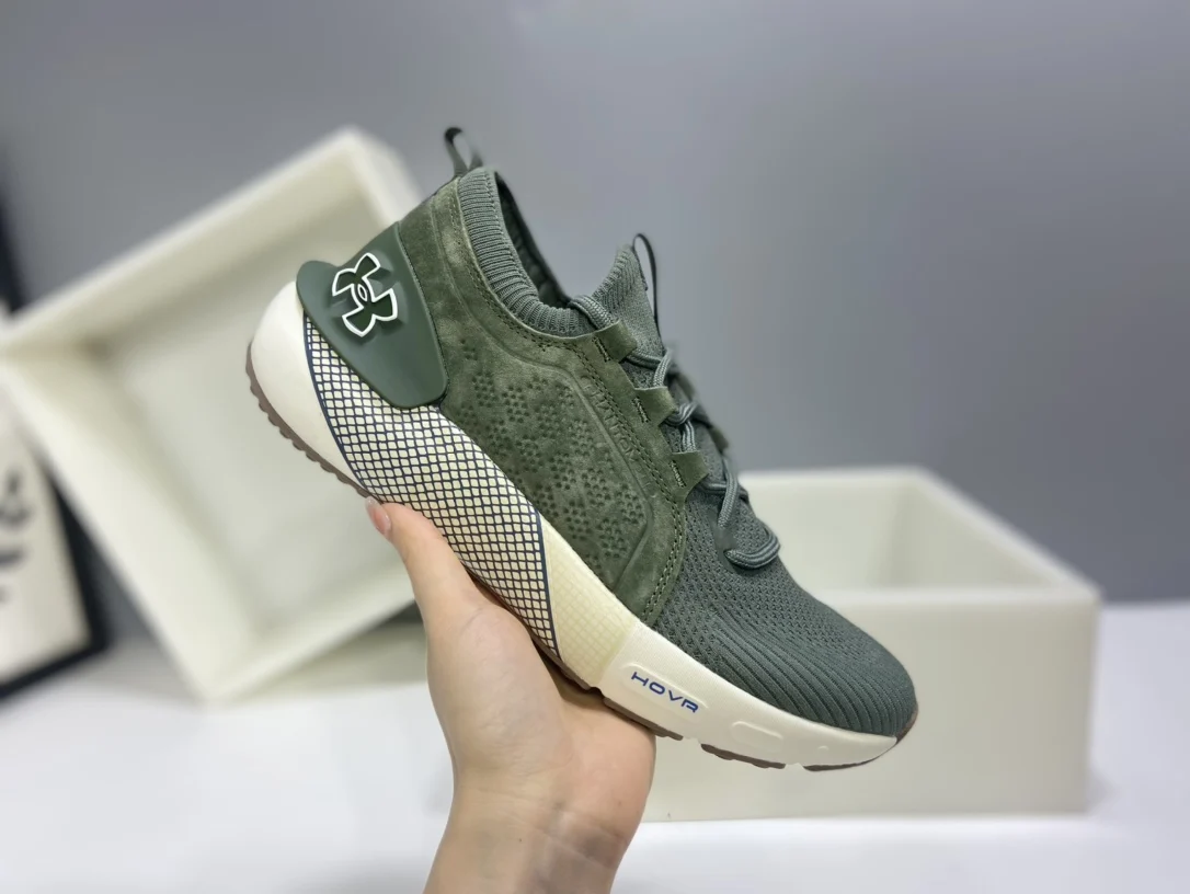UNDER ARMOUR Men HOVR Super Running Shoes UA Comfortable Light Soft Grey Original Outdoor Training Lightweight Fitness Shoes