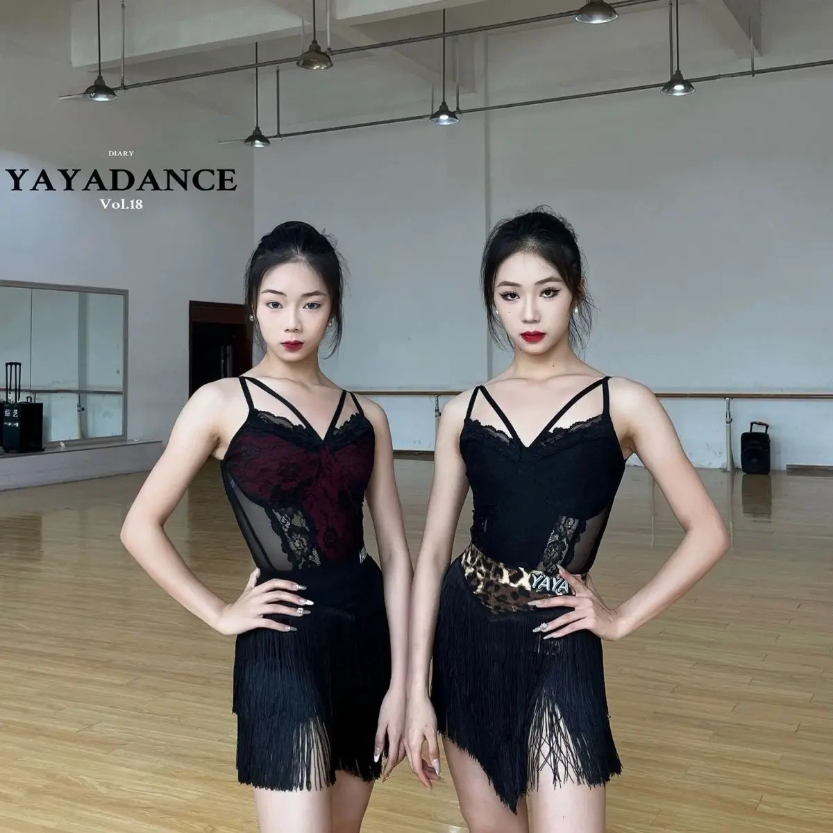 

[1137 People Collect]YAYA Dance Dress Latin Dance Dress New Practice Dress Competition Dress Performance Dress Black And Red