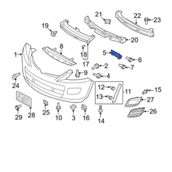 For Mazda CX-9 Front Bumper Left Retainer Support Mount Bracket