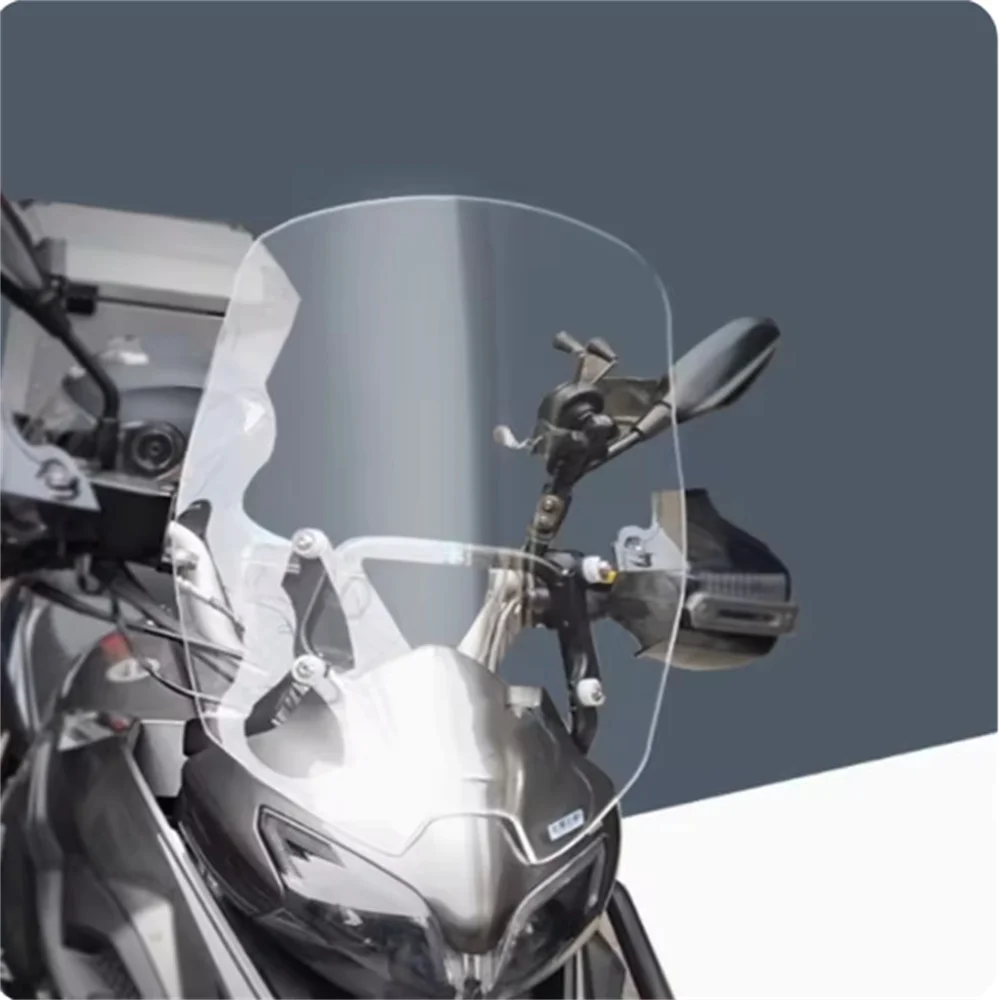 

For Benelli TRK251 TRK 251 modify the windshield by raising the front windshield widening the windshield and blocking rain