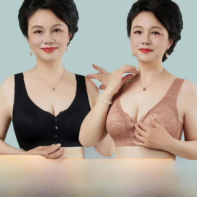 

Comfortable Maternity Bra Front Button Thin Design Women's Underwear Elastic Band Gathered plus Size Vest Style Summer Bra