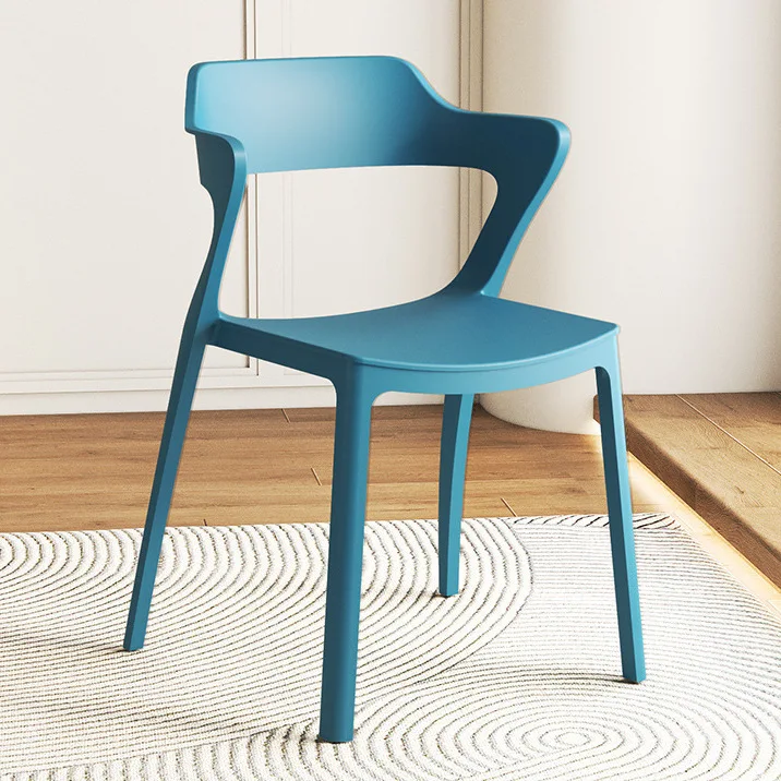 Stackable Plastic Dining Chair Thickened Backrest Commercial Leisure Chair Wholesale Engineering Furniture