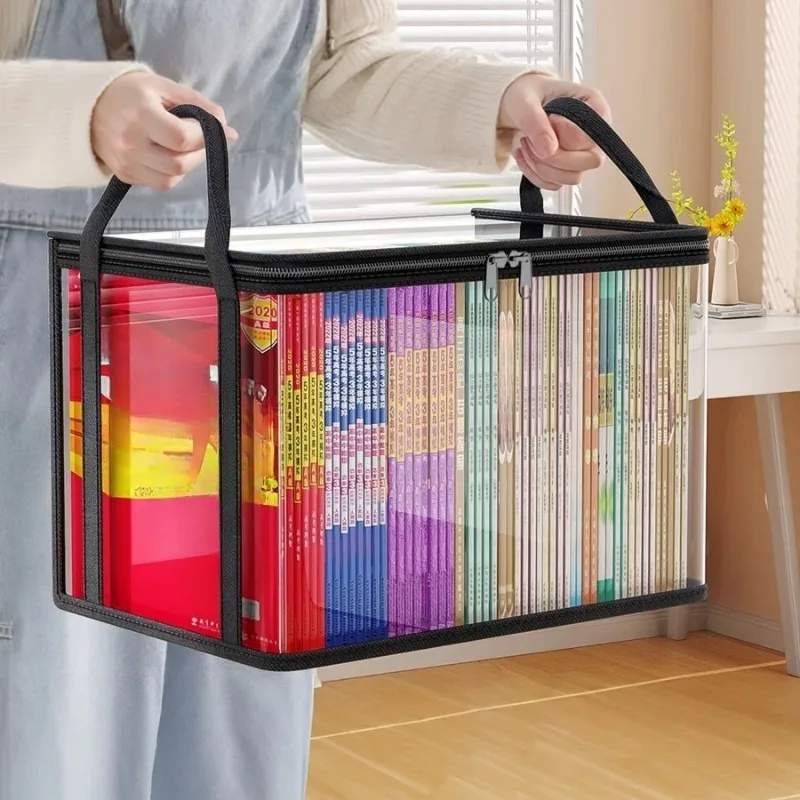 

Сумка для хранения книг из ПВХ, портативная, многофункциональная, водонепроницаемая и пыленепроницаемая, с большой вместимостью, утолщенная, для студентов.