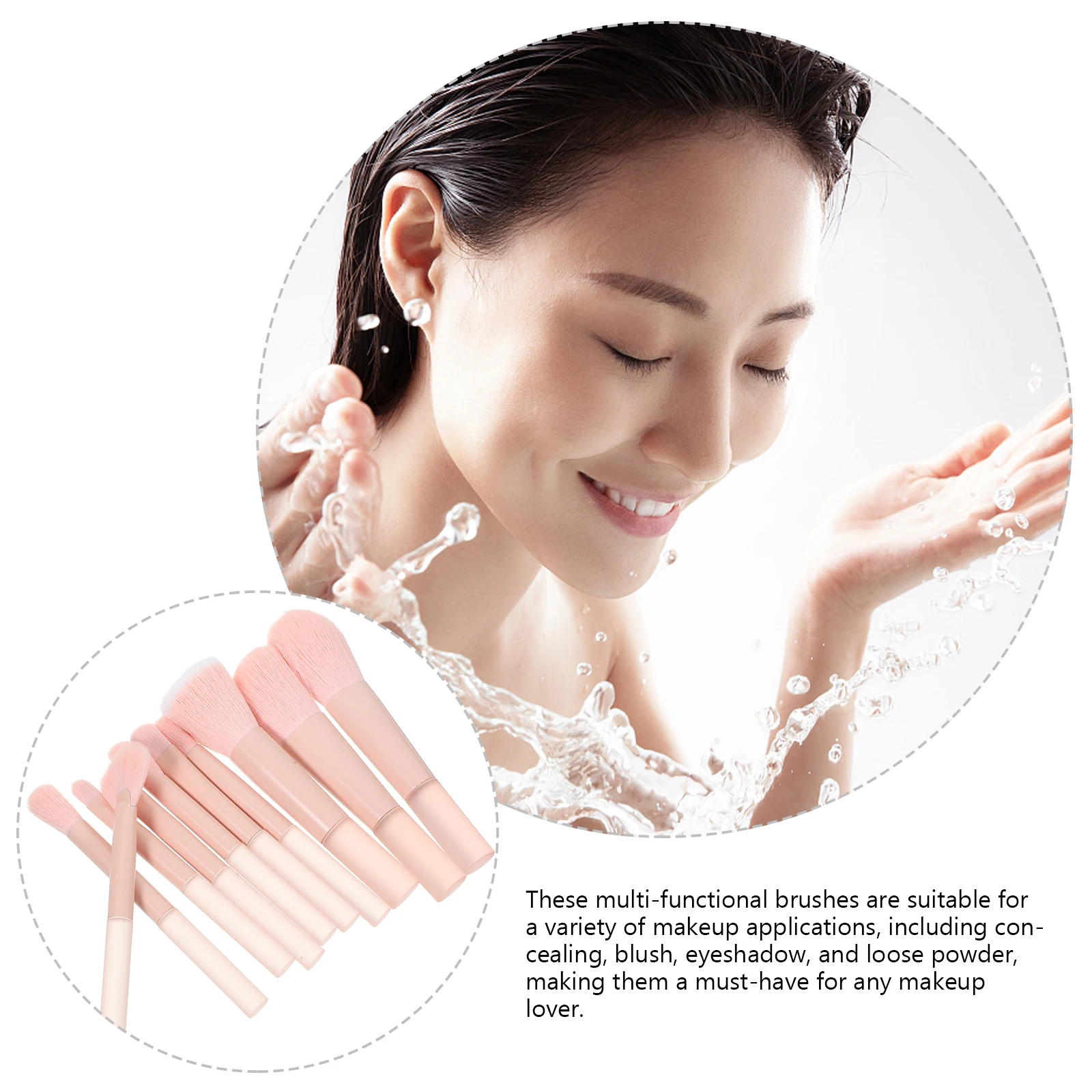 

1 Makeup Set Soft Travel Blush Powder Eyeshadow Face Tools For Women Supplies Face Makeup Brush Blush Powder Applicator