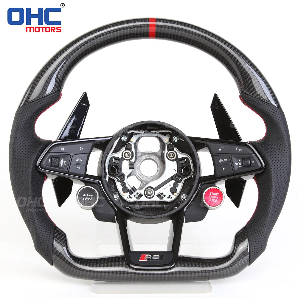 

Suitable for Audi R8 carbon fiber steering wheel assembly A45678/S345/RS3456/TT/TTS to be updated