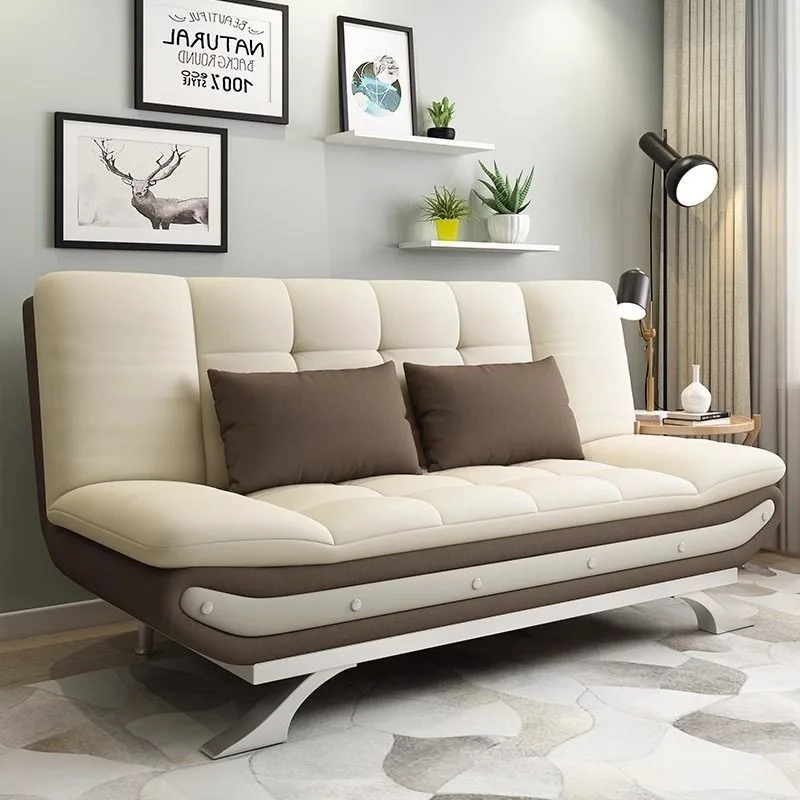 Fabric Multifunctional Double Space-Saving Sofa Bed Economical Foldable for Small Apartments Hotels for Living Room