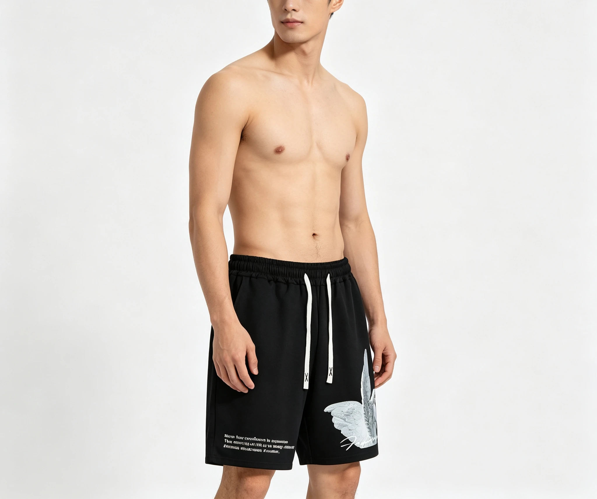 Summer Outdoor Sports Casual Fashion Comfortable Simple Angel Patterned Printed Men's Shorts Trend Thin Vacation Shorts Moto