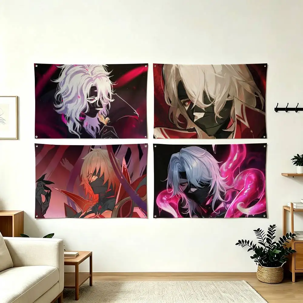 G-Genshin Impact Rerir  Flags for Bedrooms Home Decor Items Outdoor Decors Garage Decoration Flaga