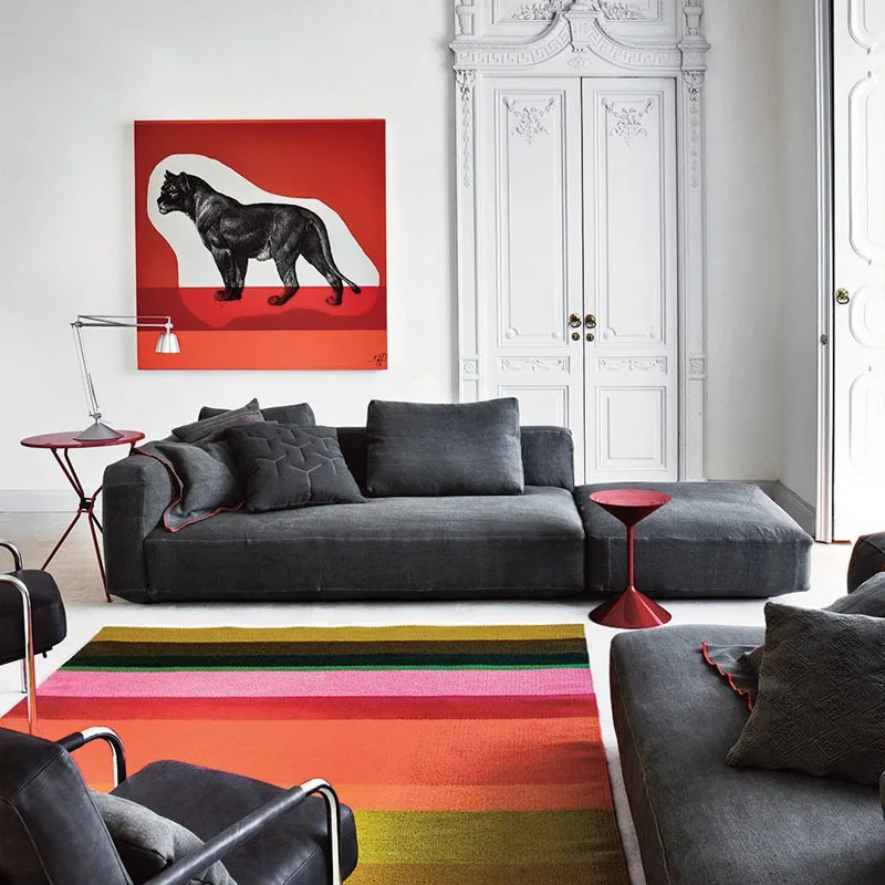 Sofa simple modern sofa living room curved corner combination