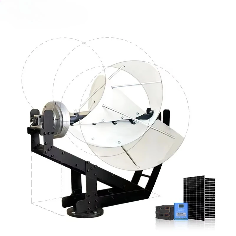 Archimedes Spiral Design 1KW 12V Adhesive Fiberglass Blade Eolic WindMill Turbine Generator Free Power System