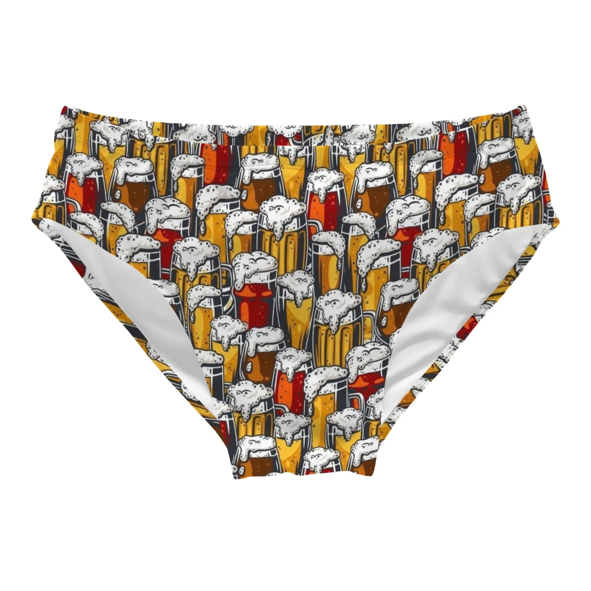 Foam Beer Swim Trunks Slim Fit Durable Men's Drawstring Triangle Swim Trunks Water Park Island Sunbathing Men's Vacation Gift