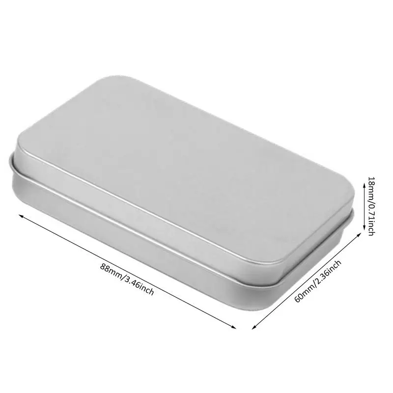 88MM Metal Tin Box Mini Portable Small Storage Container Durable Household Storage Box With Transparent Top Design